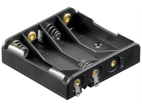 4x AAA (Micro) koszyk na baterie Końcówka płaska (U)