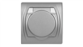 Logo Gniazdo Bryzgoszczelne Z/U (Klapka Srebrny Metalik) Srebrny Metalik...