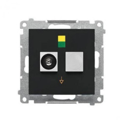 Simon 55 Gniazdo ekwipotencjalne pojedyncze (moduł) Czarny mat TGEK1.01/149