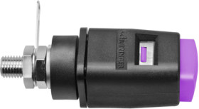 Quick pressure clamp, purple, 30 VAC/60 VDC, 16 A, solder connection/cable lug, nickel-plated, SDK 503 / PVI