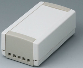 ABS enclosure, (L x W x H) 123 x 68 x 45 mm, gray white (RAL 9002), IP40, B1050465