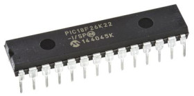 Mikrokontroler Microchip PIC18F SPDIP 28-pinowy Otwór przezierny PIC 64 kB 8bit CAN: 64MHz RAM:1,024 kB, 3,896 kB