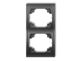 LOGO Ramka pionowa 2 podwójna grafitowy 11LRV-2 KARLIK