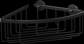 40505-00000-00 tesa Aluxx black corner shower rack