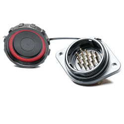 Złącze wielostykowe przemysłowe 16-pinowe Montaż na kołnierzu Gniazdo RS PRO