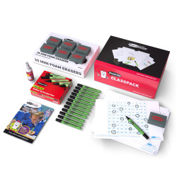 Show-me A4 100 Square Drywipe Boards - Classpack of 35