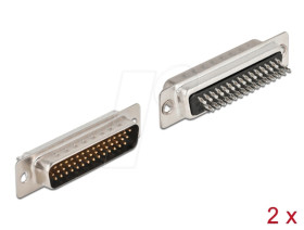 66707 D-Sub HD 44 pin male metal, solder version, 2 pieces