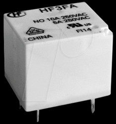 HF3FA/012-ZTF Miniature relay, 12 V, 1 changeover contact, 15 A, RT III