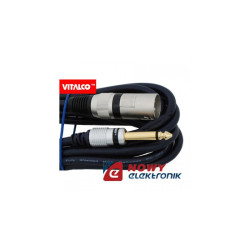 Kabel Jack 6,3m. wt.-wt.XLR 5m Kabel Mikrofonowy MK34 Vitalco
