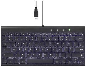 Podświetlana klawiatura Mini USB DE