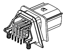 Złącze samochodowe 8-pinowe Molex 2-rzędowe Męski 22A MX150 Przewlekany Lutowane Listwa stykowa PCB