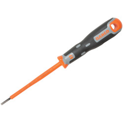 Bahco 033.030.100 Tekno&#x2B; VDE Screwdriver Slotted Tip 3.0mm x 100mm