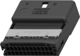 Plug, unequipped, 24 pole, straight, 2 rows, black, 1379681-1