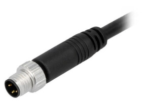 Złącze M8, męskie, PIN:3, wtyk, proste, 60V 8-03AMMM-SL7A05