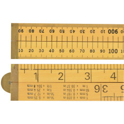 R.S.T. RSR073 Wooden 4 Fold Rule 1m / 39in (Loose)