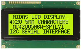 Wyświetlacz alfanumeryczny LCD, , Alfanumeryczny, Midas