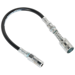Sealey GGSF300 Rubber Delivery Hose - 4-Jaw Connector Flexible 300mm Quick Rel