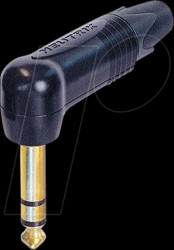 NP3RX-B Angled connector, 3-pin, 6.35 mm, black