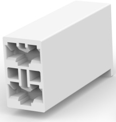 Insulating housing for 4.75 mm, 2 pole, PA, UL 94V-0, natural, 175578-1