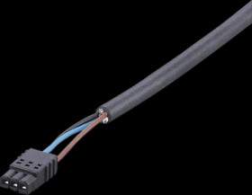 Sensor actuator cable, open end, 2 m, PUR, black, E12614