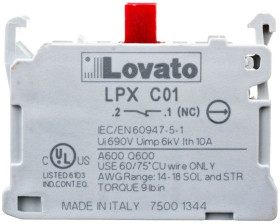 Styk pomocniczy 1R do serii Platinum, zaciski śrubowe LPXC01