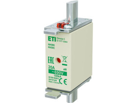 Wkładka topikowa przemysłowa - silnikowa KOMBI NH000 aM 20A/690V 004181406 ETI