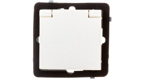 Sonata Gniazdo Bryzgoszczelne Z/U Ip44 Klapka Ecru Gph-1Rz/M/27/W