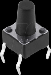 DTS-65K Short stroke button, PCB assembly, 1 NO, 6 x 6 x 9.5 mm