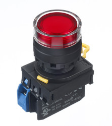 Kompletny układ przycisku SPST średnica wycięcia 22mm, montaż panelowy Idec