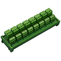 ELECTRONICS-SALON DIN Rail Mount Pluggable Top Wiring 8x3 Pole 10A/300V Terminal Block Module.