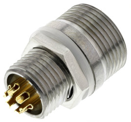 Złącze wielostykowe przemysłowe 6-pinowe Miniaturowe, panelowe Hirose