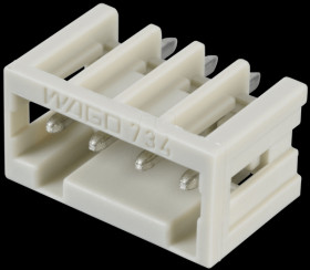 734-134 Print pin header, mini, RM 3.5, straight, 4-pin