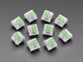 Adafruit Kailh Mechanical Key Switches - Thick Click Jade Box - 10 pack