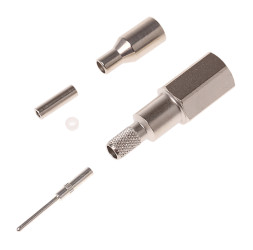 Złącze koncentryczne Montaż na kablu Męski 50Ω typ złącza Złącze FME 0 to 2GHz Połączenie zagniatane typ kabla RG316/U