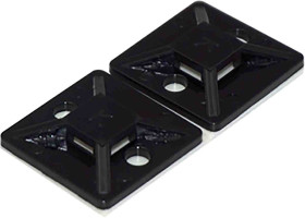 Uchwyt opaski kablowej do opasek 4.6mm długość 19.5mm szerokość 19,5 mm średnica otworu 3.9mm RS PRO Czarny