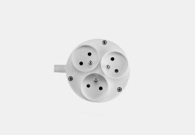 Gniazdo z uziemieniem 3x okrągłe GO-30