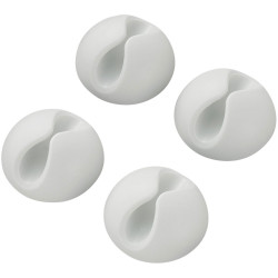 TruComponents 41015 Cable mount Self-adhesive &#xD8;9mm Wh 4pcs