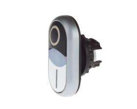 Napęd przycisku podwójny biało/czarmy /0-I/ z podświetleniem z samopowrotem M22-DDLM-WS-X1/X0 284832