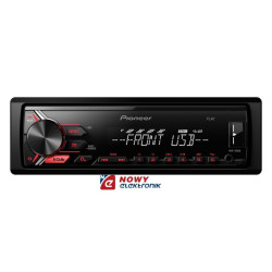 Radio samoch.PIONEERMVH-190UB USB/AUX RED (czerwony)
