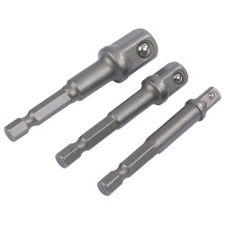 Draper 00005 1/4&quot; Hex. x 1/4&quot;, 3/8&quot; and 1/2&quot; Square Drive Adaptors