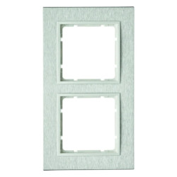 Berker B.7 Ramka 2-krotna pozioma stal szlachetna/biały 10223609