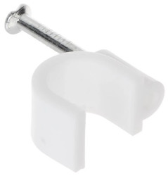 Uchwyt kablowy okrągły fi9mm biały TRZ-9*P100