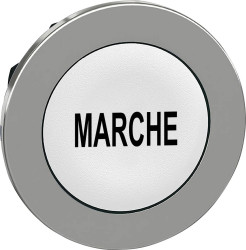 Schneider Electric ZB4FA142 ZB4FA142 Element czołowy dla przycisku płaski, resetowalny (Ø) 30.5 mm Marche chrom, biały 1