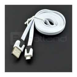 Przewód microUSB B - A Blow - płaski 1m