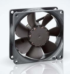 Wentylator osiowy 12 V DC DC 80 x 80 x 25mm 3W 78m³/h 37dB IP20