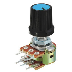 Potencjometr 50k B50K stereo audio liniowy + gałka 0.5W 10% WH148