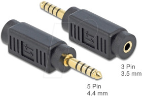 65994 4,4 mm 5 Pin jack male to stereo jack female