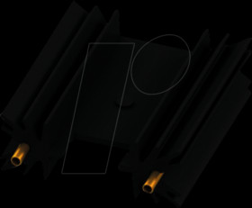 SK 104 38,1 STS Extruded heat sink with solder pin, 34.9 x 12.7 x 38.1 mm, screw