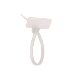 OPASKA ZACISKOWA 100x2.5 Z TABLICZKĄ OPISOWĄ BIAŁA D-LAN OP.100szt.