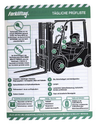 Zawieszka na wózek widłowy Czarny na niebieskim, zielony Niemiecki, Kit Contents 10 Wkładki do wózków widłowych Brady